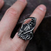 Men's Large Stainless Steel Ring Silver Tone Black Scythe Death Grim Reaper Skull Band-Rings-Innovato Design-7-Innovato Design