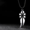 Black Tungsten Carbide Cross Pendant with Snake Chain Necklace