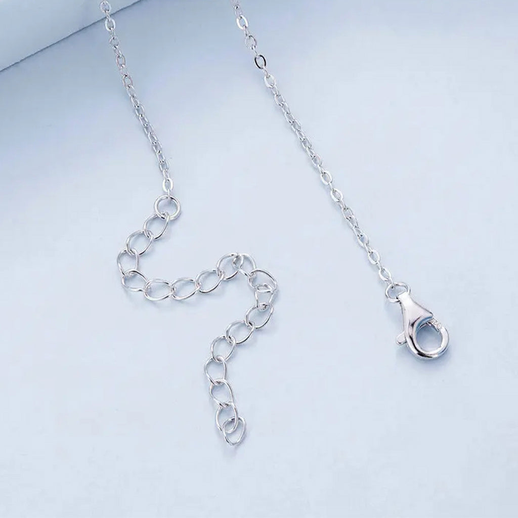 925 Sterling Silver Love Calla Lily Pearl Flower Pendant Necklace for Women-Necklaces-Innovato Design-Innovato Design