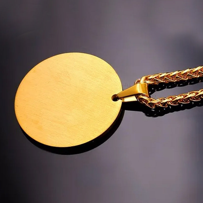 Stainless Steel Pendant Be Brave and Keep Going Inspiration Gold Necklace-Necklaces-Innovato Design-Innovato Design