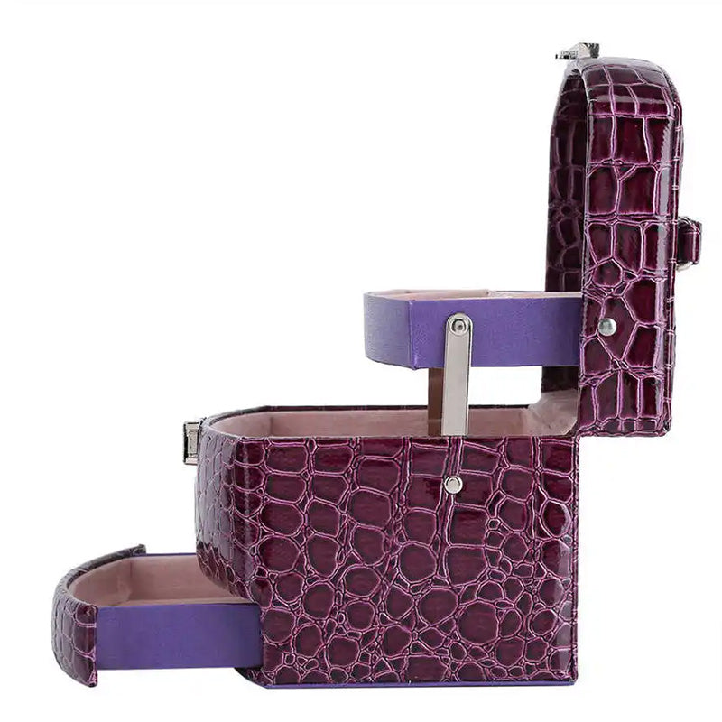 Purple PU Leather Jewelry Multi-Functional Storage Box-Watch Box-Innovato Design-Innovato Design