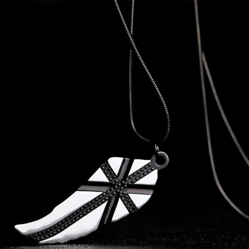 Black Tungsten Carbide Cross Pendant with Snake Chain Necklace-Necklaces-Innovato Design-Innovato Design