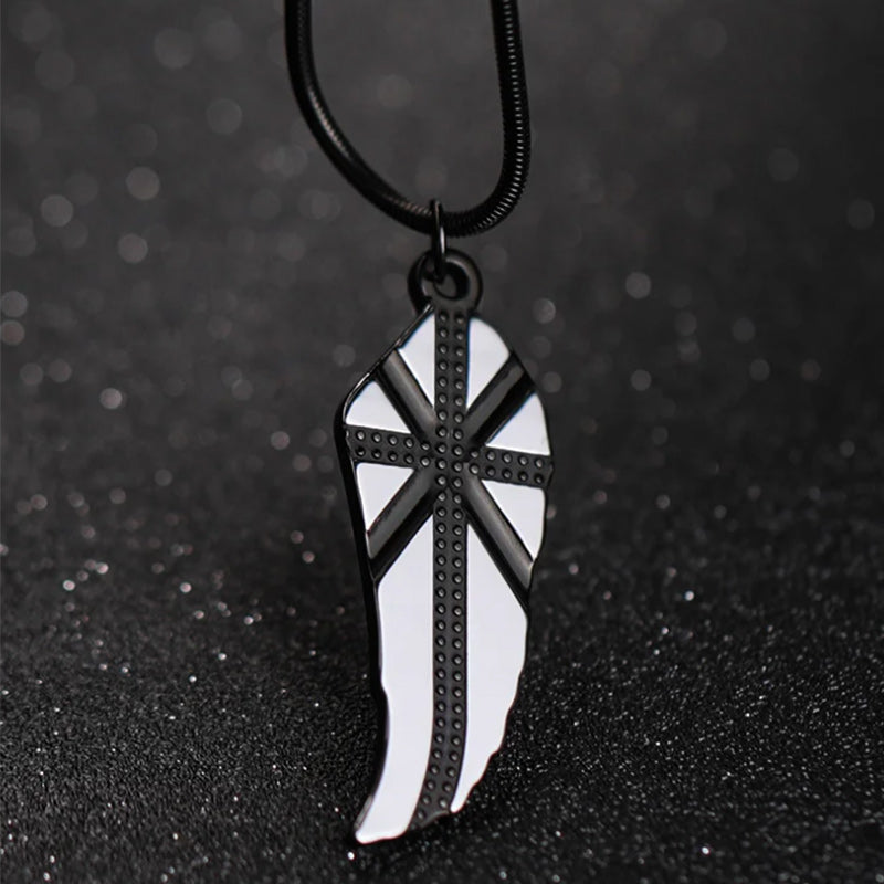 Black Tungsten Carbide Cross Pendant with Snake Chain Necklace-Necklaces-Innovato Design-Innovato Design