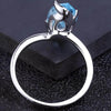 Marquise Sky Blue Topaz Cubic Zircon 925 Sterling Silver Women Ring-Rings-Innovato Design-5-Innovato Design