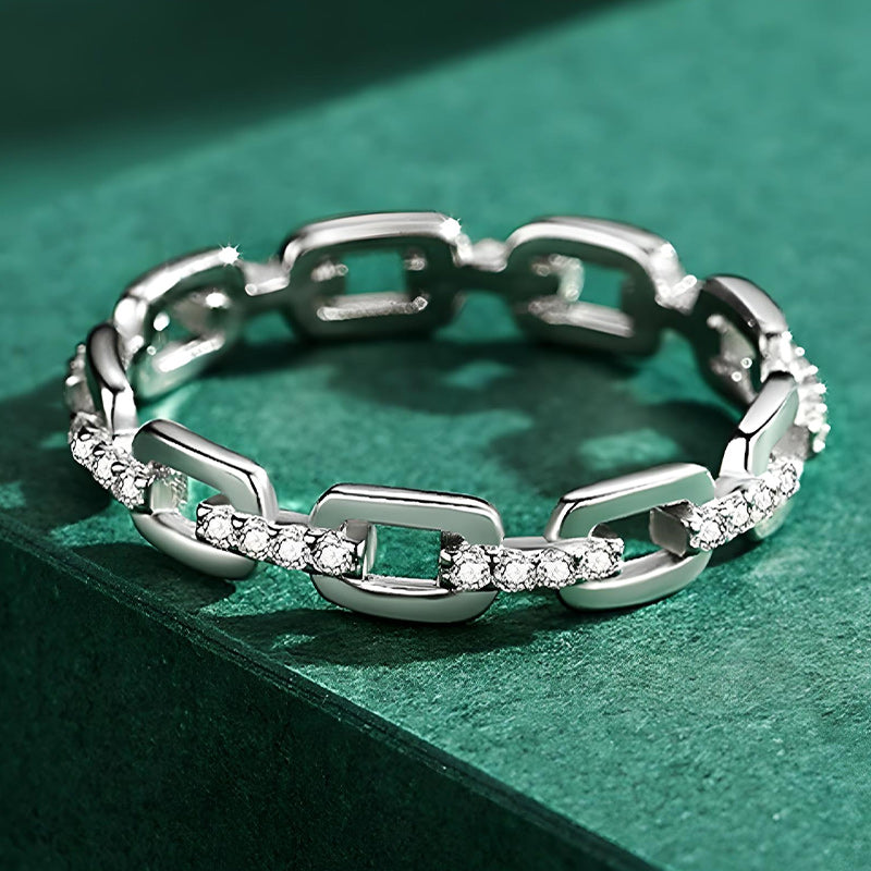 Women 925 Sterling Silver Open Geometric Ring-Rings-Innovato Design-5-Innovato Design