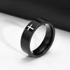 Men Stainless Steel Black Lord Prayer Cross Ring-Rings-Innovato Design-7-Innovato Design