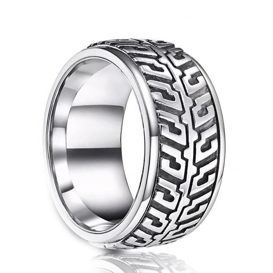 9MM Men's Titanium Rotating Ring Gear Mechanical Spinner