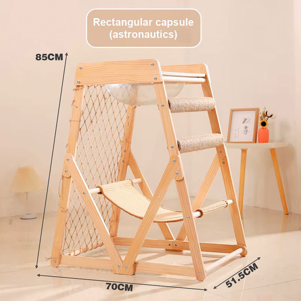 Innovato Design - Adventure Cat Climbing Tower with Hammock, Scratcher, and Capsule Bed