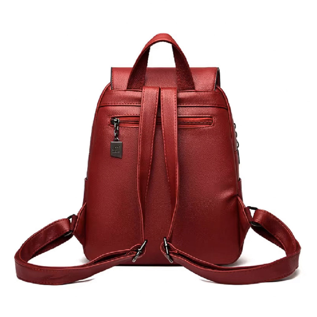 Large Capacity Vintage Leather Shoulder Bag, Rucksack and Travel Backpack