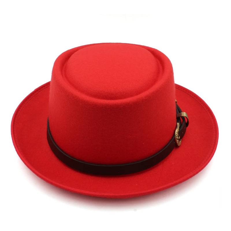 Vintage Wide Brim Fedora Trilby Hat with Black Hatband-Hats-Innovato Design-Black-Innovato Design