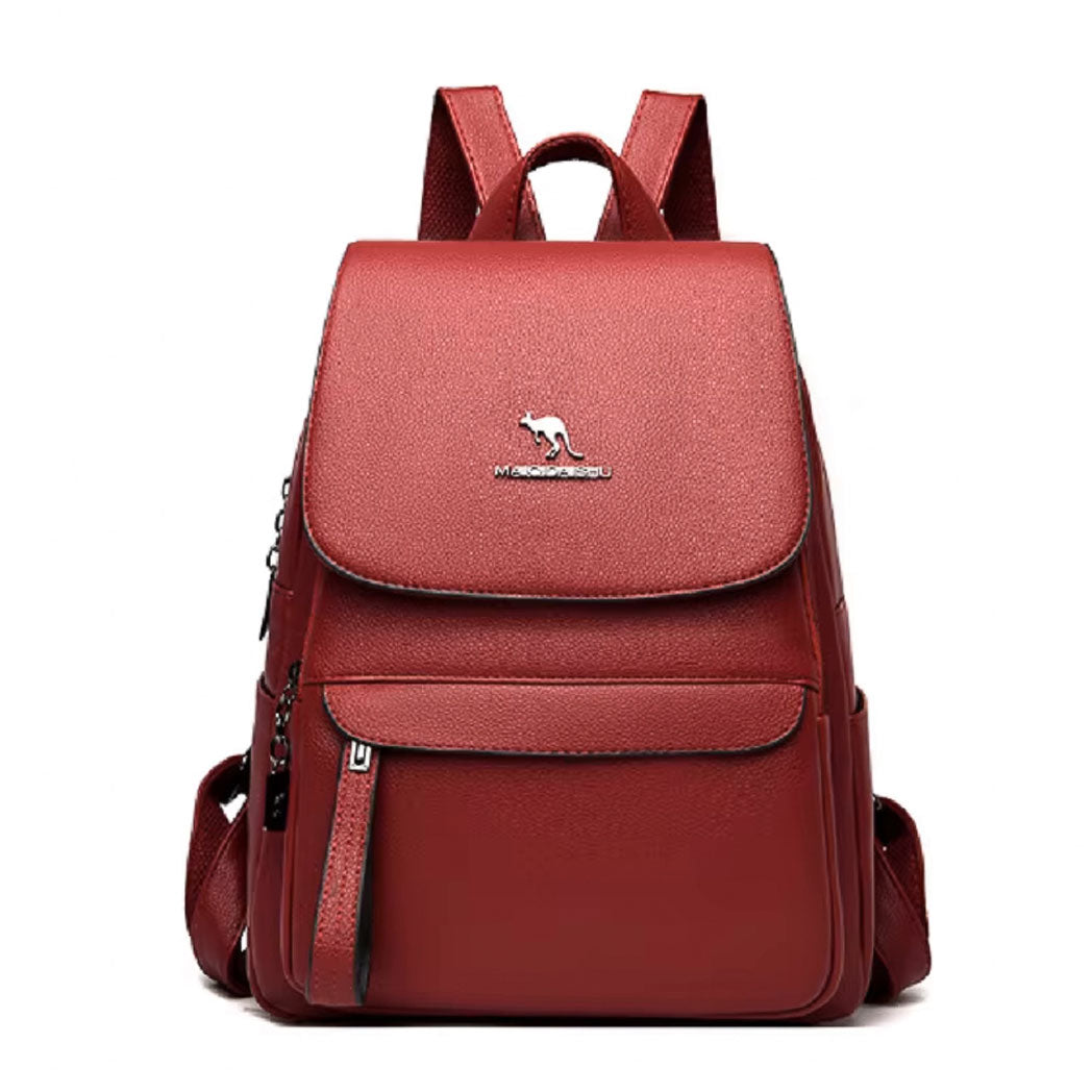 Large Capacity Vintage Leather Shoulder Bag, Rucksack and Travel Backpack