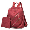 Corduroy Travel Anti-theft Backpack for Teenage Girls Women-corduroy backpacks-Innovato Design-Red-Innovato Design