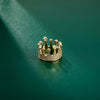 14K Gold Plating Two Tone Crown Cubic Zirconia Ring