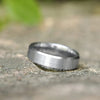 Tungsten Carbide Brushed Center Low Beveled Edge 8mm Wedding Band Ring-Rings-Innovato Design-5-Innovato Design