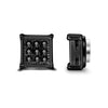 8mm Rhinestone Square Shape Magnetic Stud Black Silver Earrings-Earrings-Innovato Design-One Pair Black Color-Innovato Design