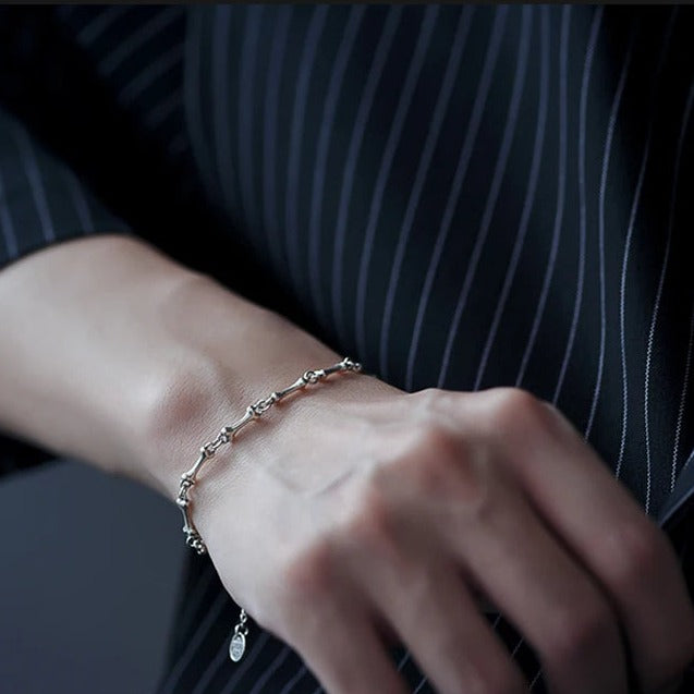925 Sterling Silver Bone Chain Handmade Unisex Bracelet-Bracelets-Innovato Design-Innovato Design