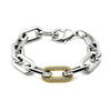 Unisex Stainless Steel Link Chain Bracelet Crystal-Bracelets-Innovato Design-Silver-Innovato Design