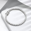 925 Sterling Silver Plated Cubic Zirconia Bangle Bracelet