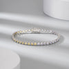 925 Sterling Silver Plated Cubic Zirconia Bangle Bracelet-Bracelets-Innovato Design-Silver-Innovato Design