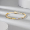 925 Sterling Silver Plated Cubic Zirconia Bangle Bracelet-Bracelets-Innovato Design-Silver-Innovato Design