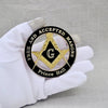 Masonic Free and Accepted Masons Prince Hall Black and Gold Auto Emblem