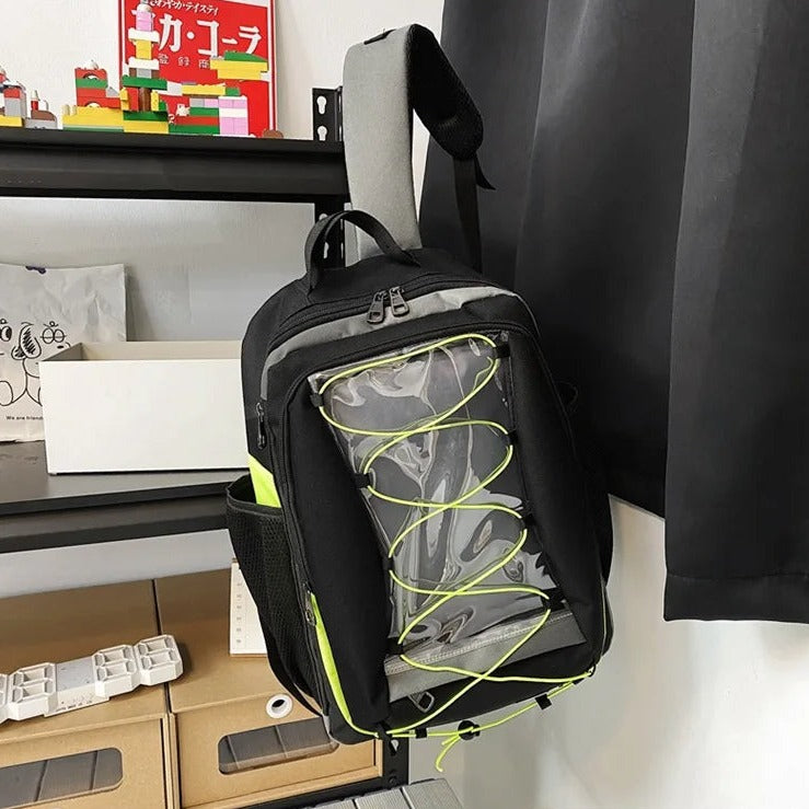 Transparent and Black Waterproof Fashion Backpack