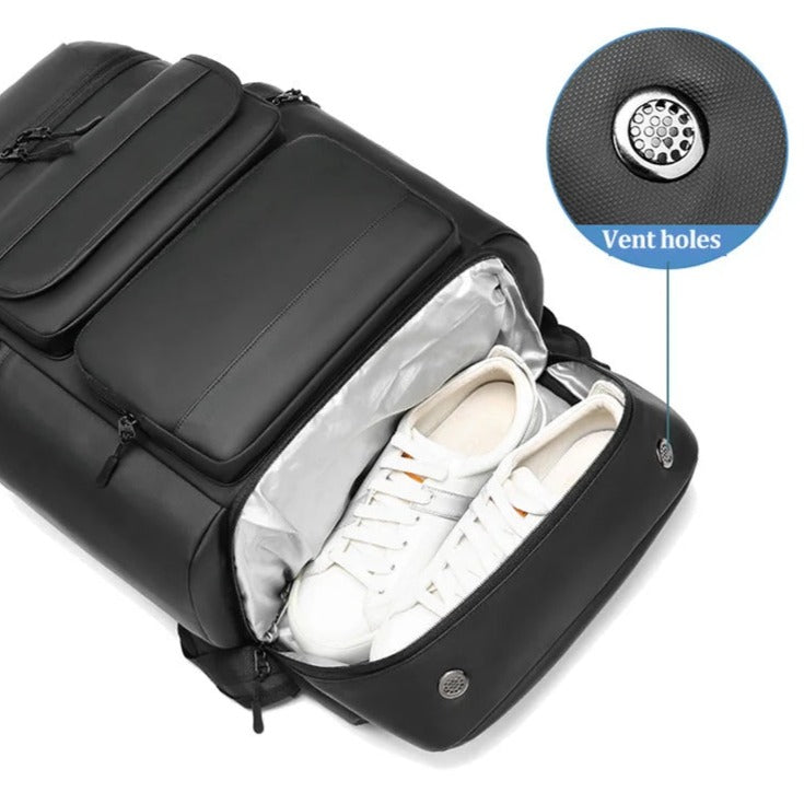 Multifunction Waterproof USB Charging 45 Liter Backpack with Shoe Compartment