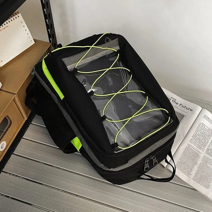 Transparent and Black Waterproof Fashion Backpack