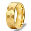 8mm Men Hammered Tungsten with Snake Wood Interior Comfort Fit Wedding Band