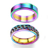 2Pcs 6MM Stainless Steel Spinner Rings for Men Women Promise Set-Rings-Innovato Design-6-Innovato Design