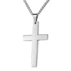 Stainless Steel Cross Pendant Chain Necklace for Men Women-Necklaces-Innovato Design-Silver-22in-Innovato Design