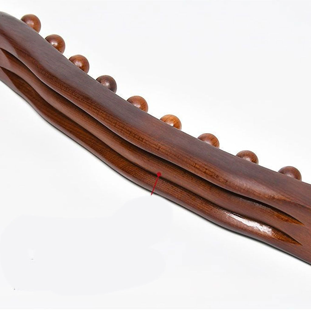 Wooden Pain Relief Handheld Massage Roller – Deep Tissue Acupressure Tool for Foot & Body Massage