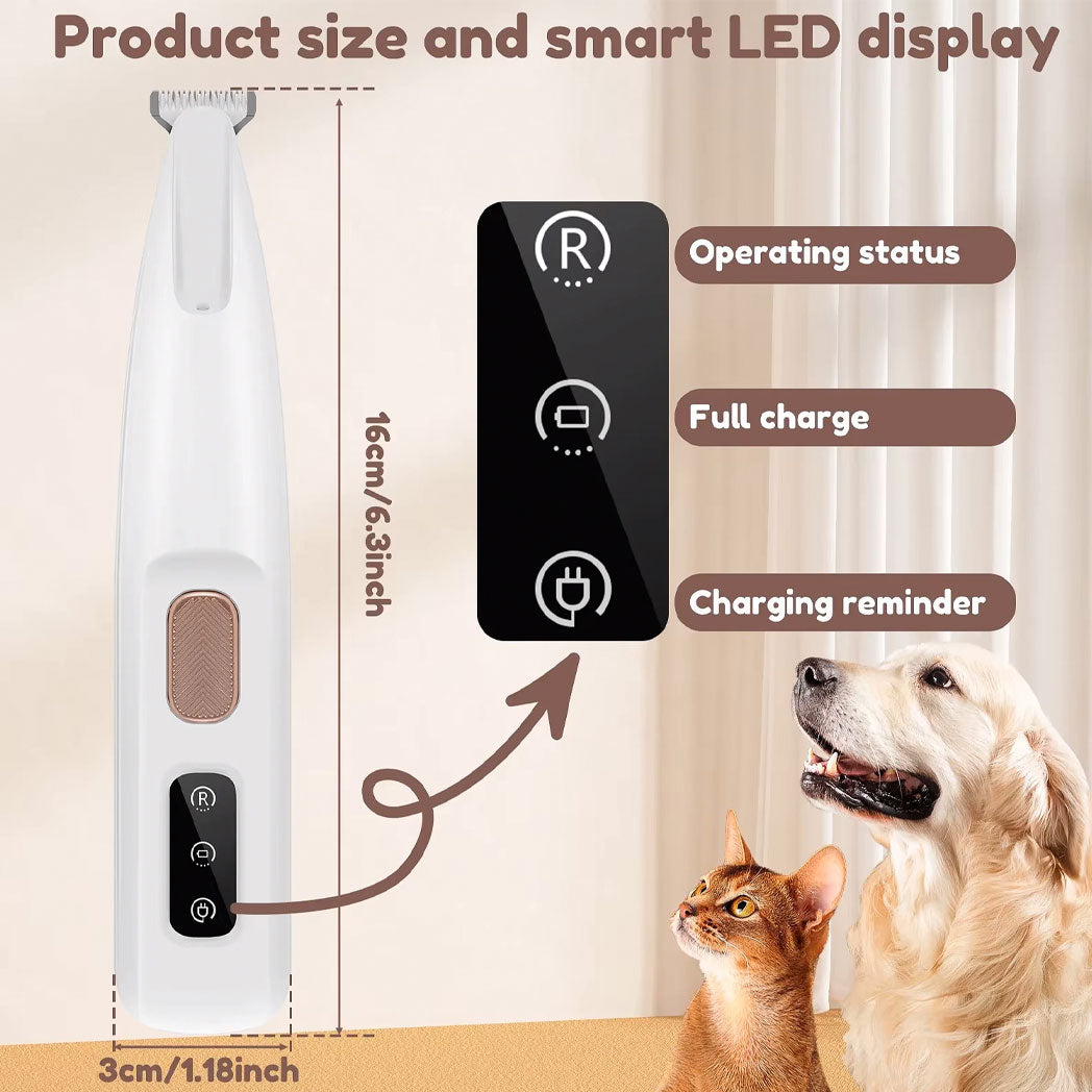 Innovato Design - LED Light Waterproof Dog Cat Pet Portable Trimmer Grooming