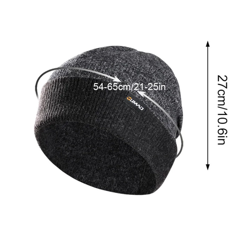 Adjustable Knitted Beanie or Skullie Outdoor Skiing Snowboard-Hats-Innovato Design-Khaki-Innovato Design