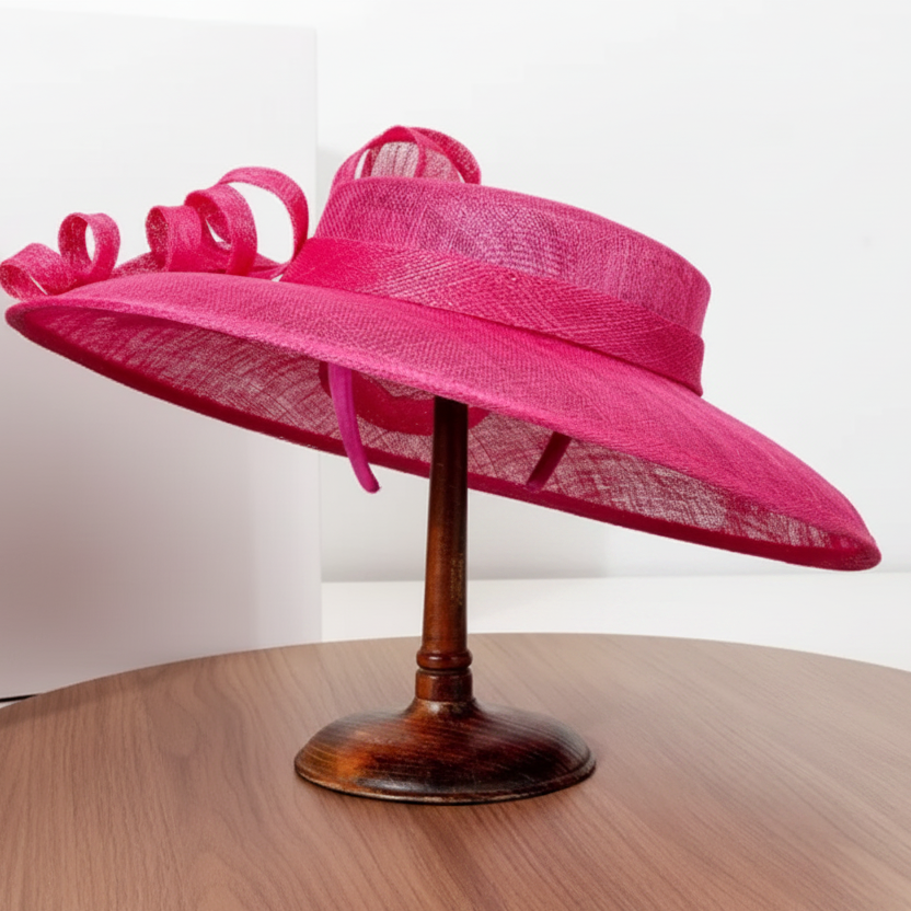 Floppy Wide Brim Linen Sun Hat with Bow