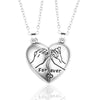 Men Women's 2 PCS Stainless Steel Magnetic Pendant Necklace Heart Love Couple
