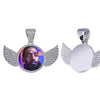 Custom Photo Memory Medallion Cubic-Zirconia Hip-hop Pendant Necklace-Necklaces-Innovato Design-Silver-Rope-18in-Innovato Design