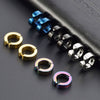 3-4 Pairs Stainless Steel Men Women Clip On Earrings Hoop Huggie Non-Piercing