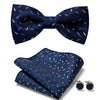 Men Bowtie, Necktie, Cufflinks, and Pocket Square Gift Box Set-Jewelry Sets-Innovato Design-Innovato Design