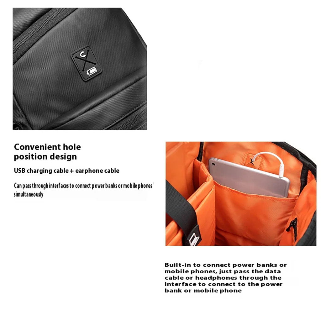 Multifunction Waterproof USB Charging 45 Liter Backpack with Shoe Compartment