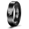His and Her Tungsten with Engraved Crown King and Queen Couple Ring Set