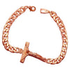 Men Cuban Link Chain Crucifix Jesus Cross Bracelet-Bracelets-Innovato Design-Rose Gold-Innovato Design