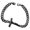 Men Cuban Link Chain Crucifix Jesus Cross Bracelet-Bracelets-Innovato Design-Black-Innovato Design