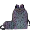 Luminous Schoolbags Travel Daypack Backpack Set for Women-clear backpack-Innovato Design-Set Clutch-Innovato Design