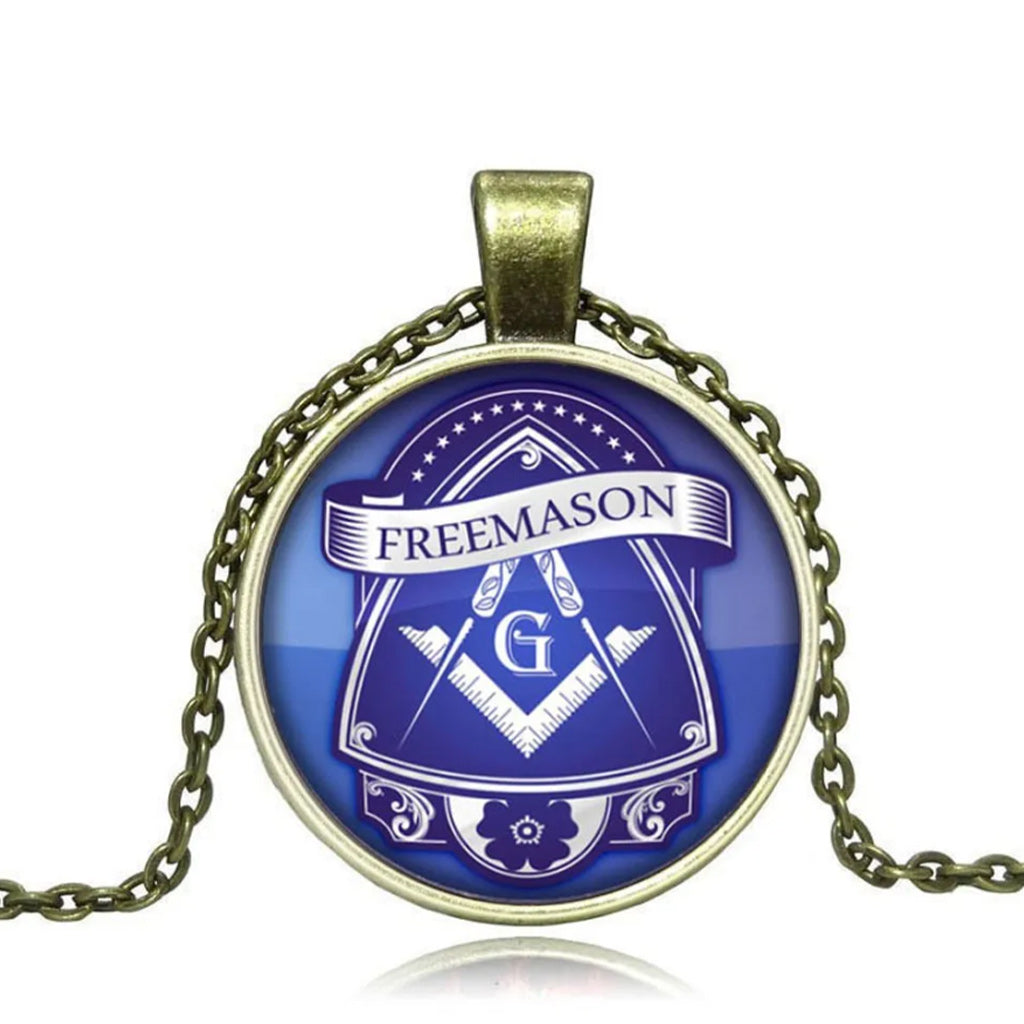 Masonic Freemason Square Compass Necklace & Pocket Watch Chain Gift Set-Watches-Innovato Design-Innovato Design
