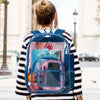 Waterproof Transparent School Travel Backpack for Women-clear backpack-Innovato Design-Green-Innovato Design