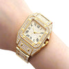 Rhinestone Diamond-Studded Stainless Steel Band Fashion Hip-hop Quartz Watch