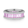 Pink 925 Sterling Silver Ring for Women with Cubic Zirconia