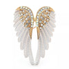 Women's Austrian Crystal Enamel Angel Wings Brooch Pin-jewelry-Innovato Design-White-Innovato Design