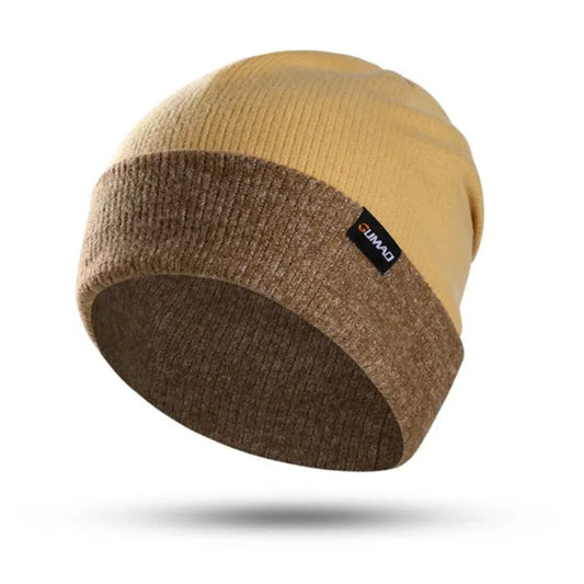 Adjustable Knitted Beanie or Skullie Outdoor Skiing Snowboard-Hats-Innovato Design-Khaki-Innovato Design